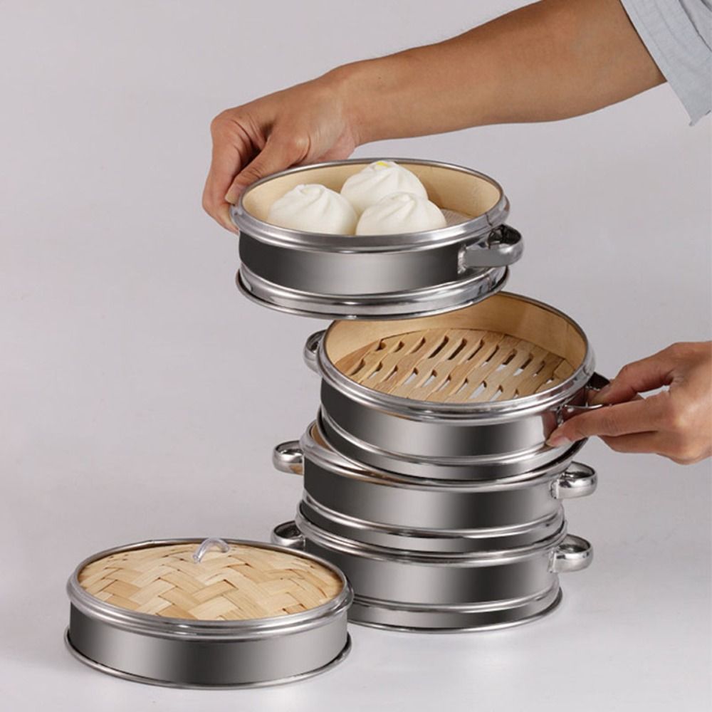 Alat Memasak Dim Sum Bulat Rak - Bao Steamer Bamboo ulasan dan harga