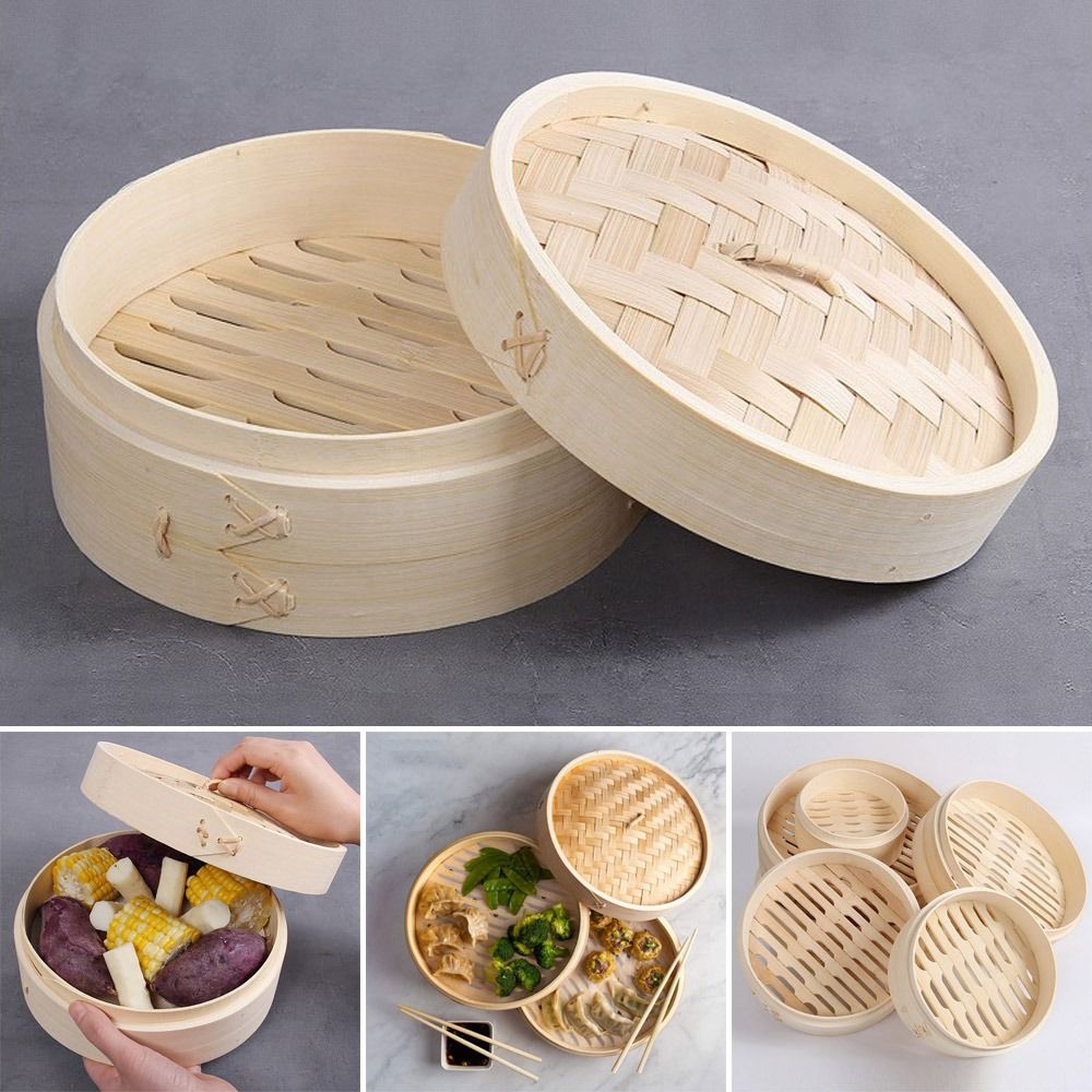 Keranjang kukus bambu dengan t - Bao Steamer Bamboo ulasan dan harga
