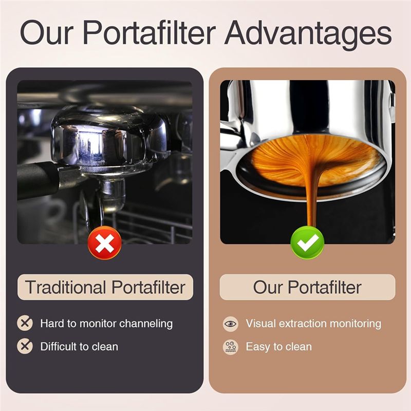 ABUN Portafilter Tanpa Dasar 5 - Breville Espresso Barista Express ulasan dan harga